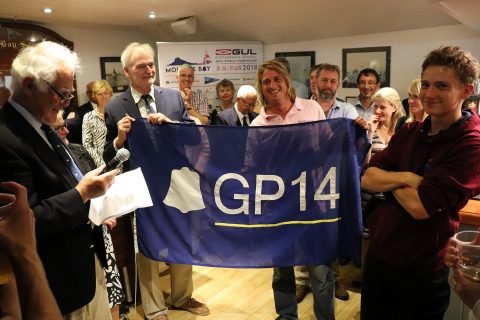 A warm welcome at the 2018 Gul GP14 Worlds, despite the gale force winds © Michelle Evans