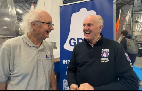 Curly interviews Bill Kenyon (Commodore Budworth SC) at Dinghy Show 2022